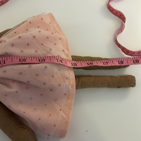 Animal Adventures Plush Girl Doll in Cute Pink Dress - Picture 9 of 9